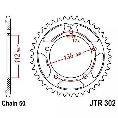 JT SPROCKETS Corona plato transmision trasero