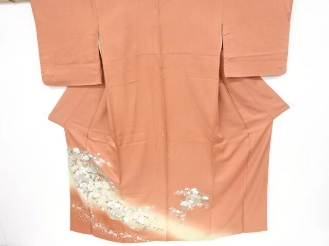 6514675: Japanese Kimono / Vintage Homongi / Kinsai / Embroidery / Flower