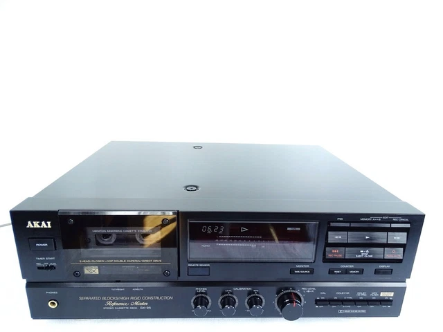 Akai Gx-95 Top Stereo Cassette Deck Player + Remote