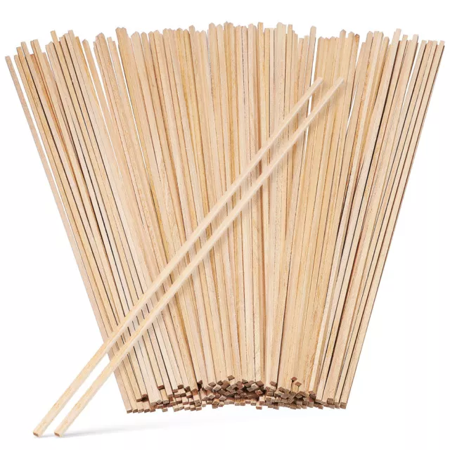 Wooden Square Dowel Rod 150pcs Hardwood Sticks 11.8x1/8 Unfinished Balsa Wood-OF