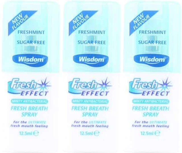 3 X Wisdom Fresh Breath Spray 12.5ml