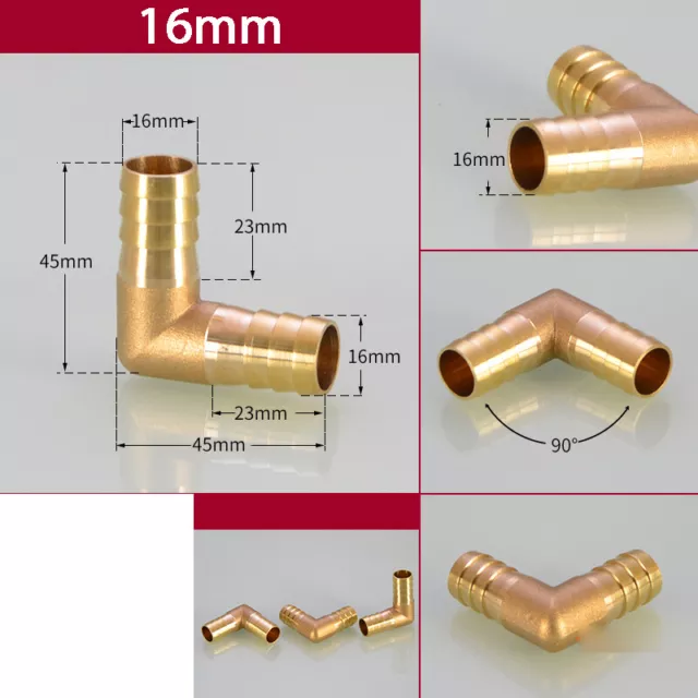 Winkel 90° Schlauchverbinder Winkel L-Stück Schlauchtülle 4mm 6mm 8mm 10mm~19mm