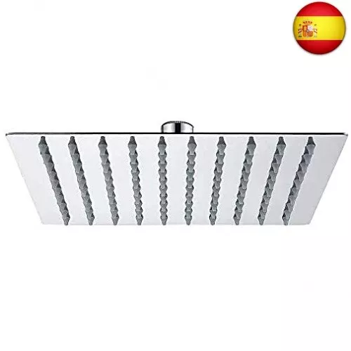 Ibergrif M20292 Rociador Cuadrado, Alcachofa de Ducha de Acero Inoxidable,