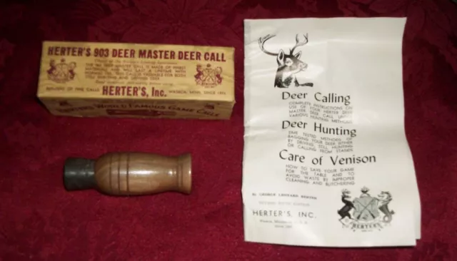 Herter's World Famous 903 Deer Master Deer Call- Patent Pending, Box & Manual