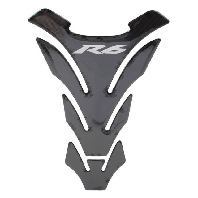 3D Tank Decal Protector Pad Sticker Carbon Fiber Look For Yamaha YZF R6 YZF-600