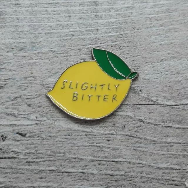 Slightly Bitter Lemon Fruit Novelty Tumblr Bag Backpack Enamel Pin Badge Brooch