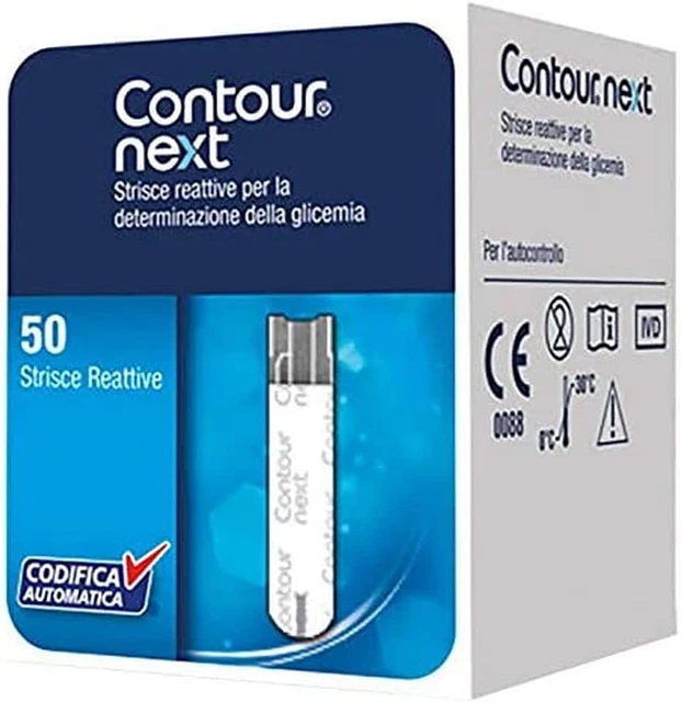 Contour Next Strisce Reattive per Misurazione Della Glicemia, 50 Strisce