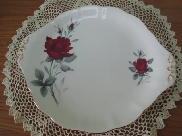 Lovely  Royal Albert China   10.5" Cake Plate 'Sweet Romance Design