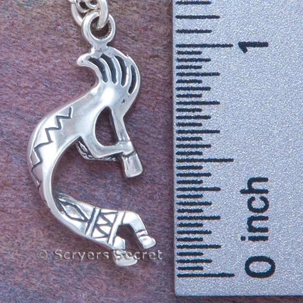 925 sterling silver KOKOPELLI 3D Charm Native American Indian Pendant Necklace 2