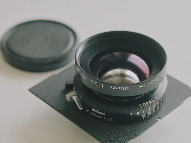 NIKON NIKKOR-W 180MM F/5.6 Lens Copal 1 Toyo View Board [Near Mint