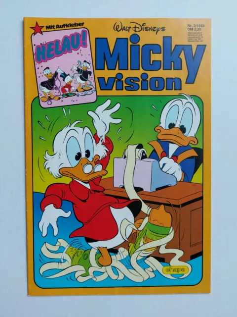 Ehapa Comic - Disneys Mickyvision Nr. 2/1984 - Super Zustand mit Aufkleber / Z1