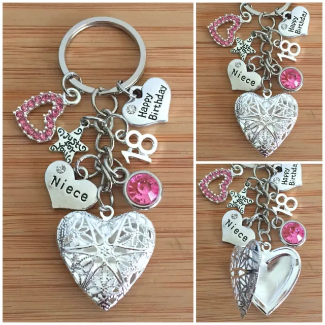 Personalised HAPPY BIRTHDAY Gifts Charm Keyring 13th 18th 21st 30th Gift for her
