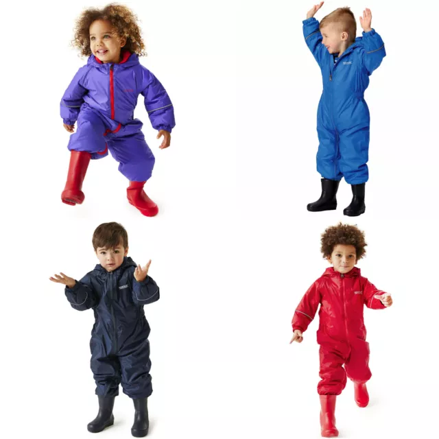 Regatta Kids Childrens Splosh III Outdoor Thermal Waterproof Rain Puddle Suit