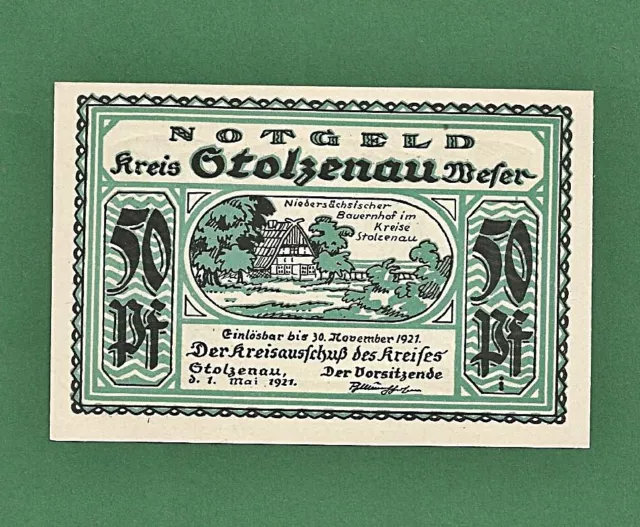 05 237 Notgeld Stolzenau Weser 50 Pfg.,1. Mai 1921,Niedersachsen