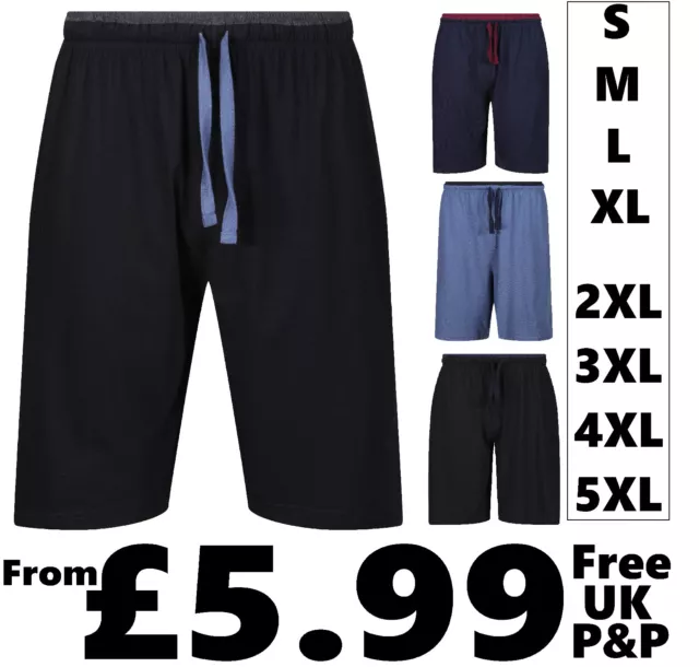 Mens Pyjama Shorts Lounge Sleep Pj Short With Pockets S,M,L,Xl 2Xl-5Xl Brand New