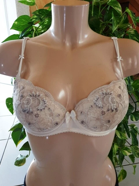 Soutien-gorge Push-up Millesia Taille 90C - Couleur Nacre - Référence M5235 - Neuf étiqueté