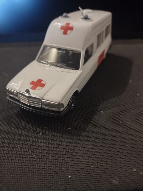 Miniature Norev 1/43 Mercedes-Benz W123 Break Ambulance - N°257, Très Bon état Avec Boîte