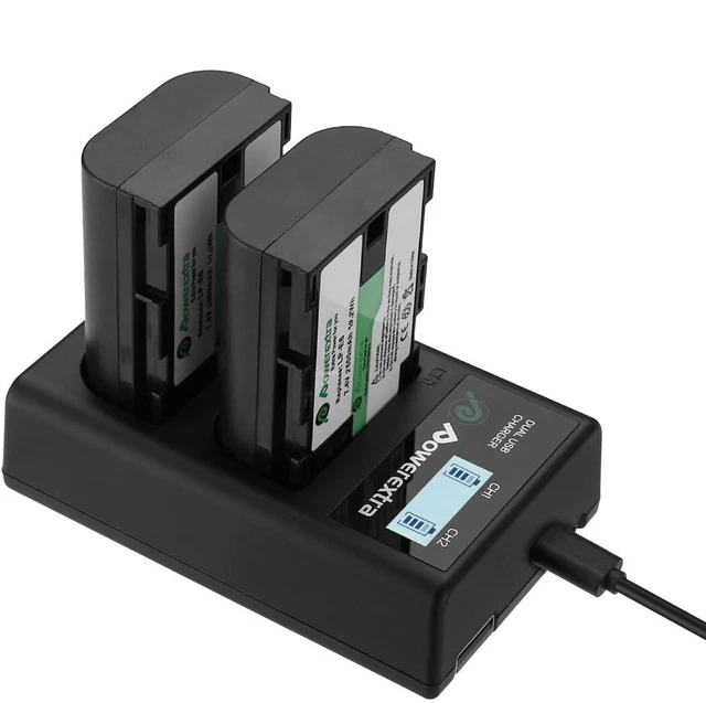 chargeur de batterie double avec USB écran LCD Powerextra