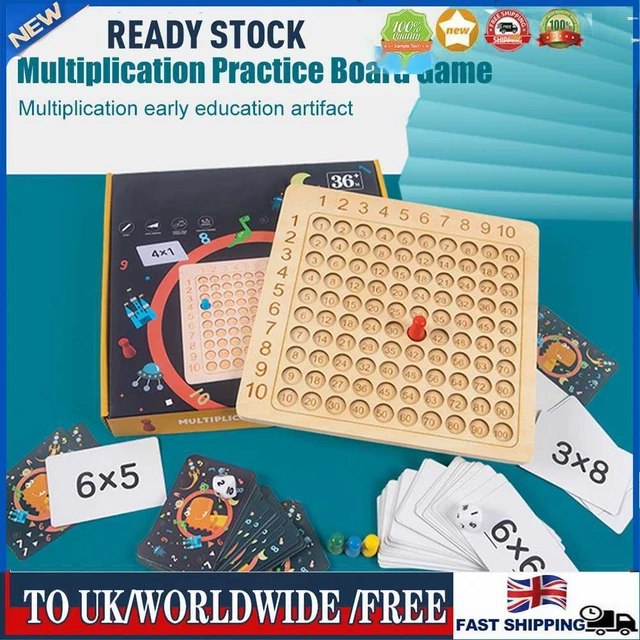 WOODEN MATH CHART Interactive Thinking Montessori Chart Game for 7-14Y ...