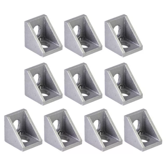 10pcs Grey Aluminum 90 Degree L Shape Corner Joint Brace Right Angle  #U660 YG
