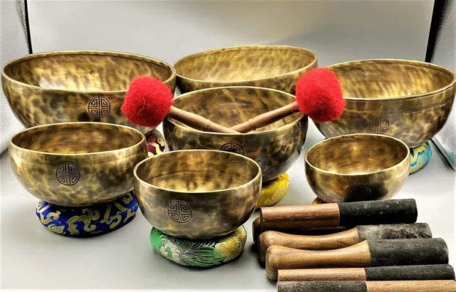 Singing Bowl-7 Notes 5-10 inches Full Moon Singing Bowls-Chakra Healing Nepalese Singing Bowl-7 Notes 5-10 inches Full Moon Singing Bowls-Chakra Healing Nepalese
