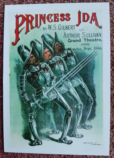 Musical Collectibles postcard, Princess Ida Theatre poster