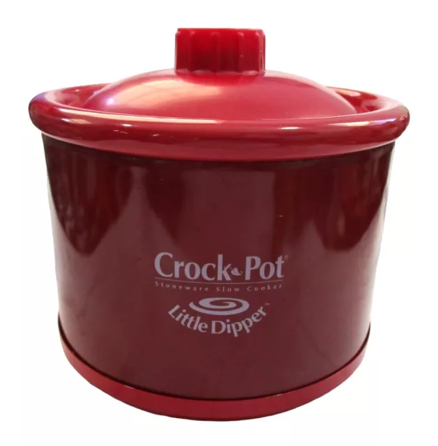 16 Oz RED Little Dipper Rival Crock Pot W/ Lid Pickle Pot Small