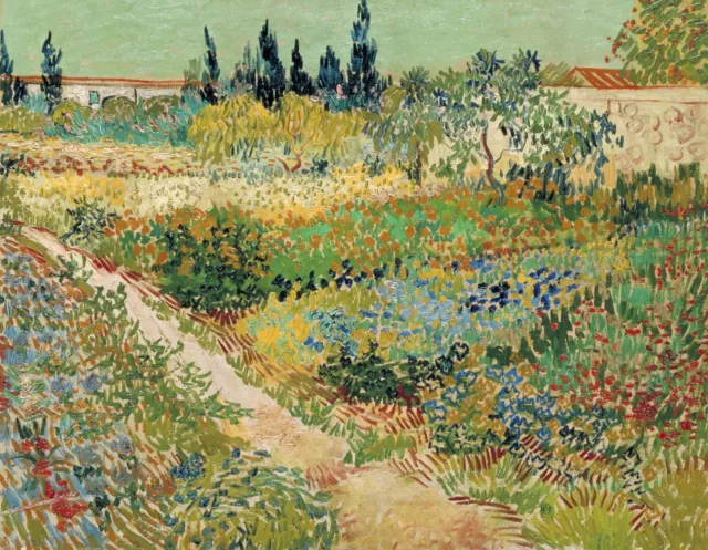 Vincent van Gogh, Garden with Flowers, 1888, Hand Painted Canvas Oil Painting