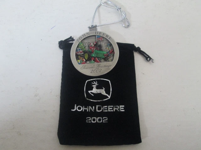 2002 John Deere Pewter Christmas Ornament - #7 In A Series