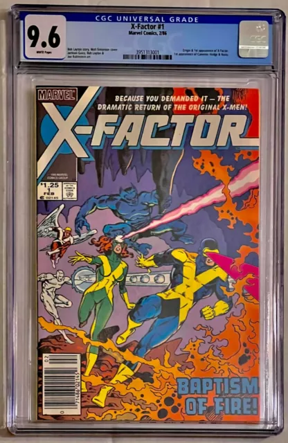 Marvel 1986 X-Factor #1 Cgc 9.6 Nm+ Origin & 1St Appearance! Key! Rare Newsstand