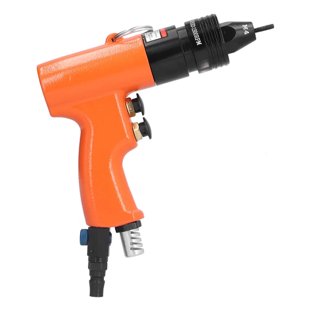 PNEUMATIC RIVET TOOL M3 M4 Air Riveting Nut Gun W/ Head 1500rpm KV ...