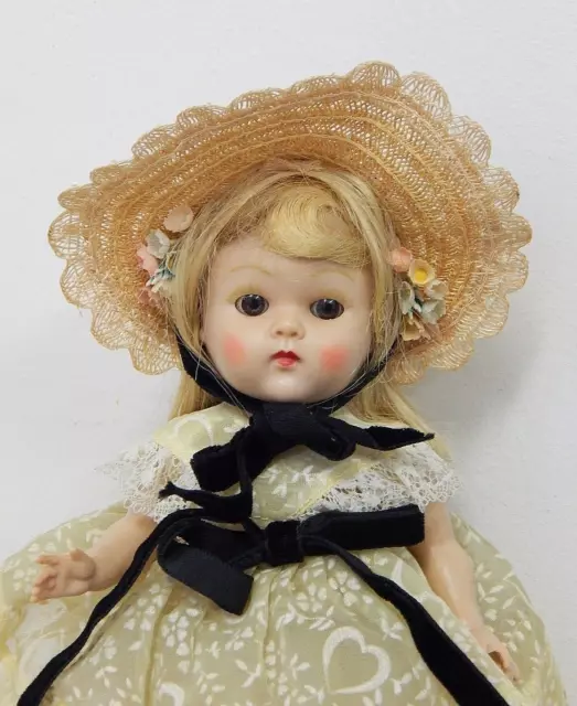 Vogue GINNY 1955 8" Painted Lash Straight Leg Strung Doll w/Vogue BonBon's Dress