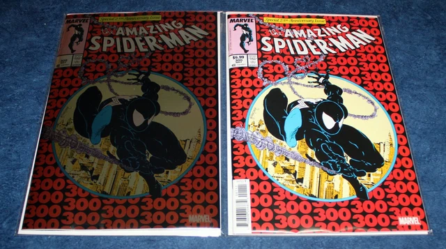 AMAZING SPIDER-MAN 300 FACSIMILE FOIL & REGULAR 2023 1st app VENOM metal NM