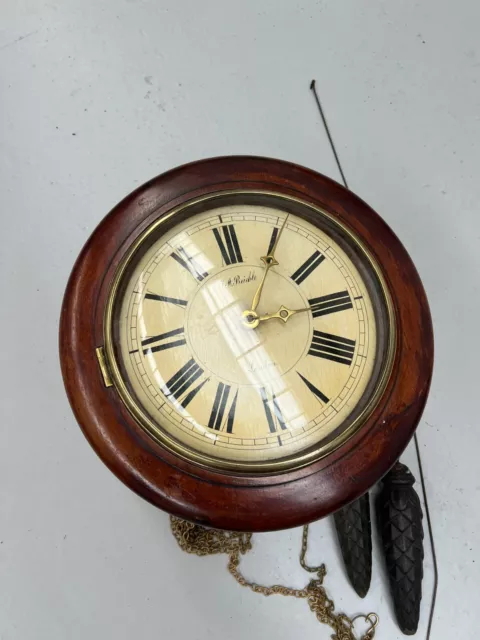 Old Wall Clock - Ja Reichle London - With Bell 2