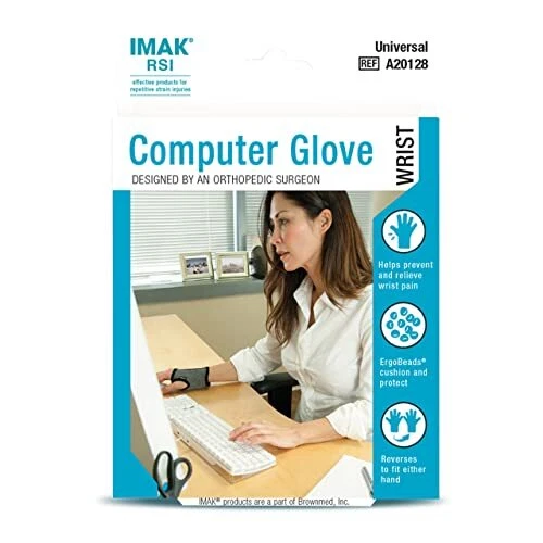Brownmed -  RSI Computer Glove - Comfortable Game Glove - Wrist Brace to
