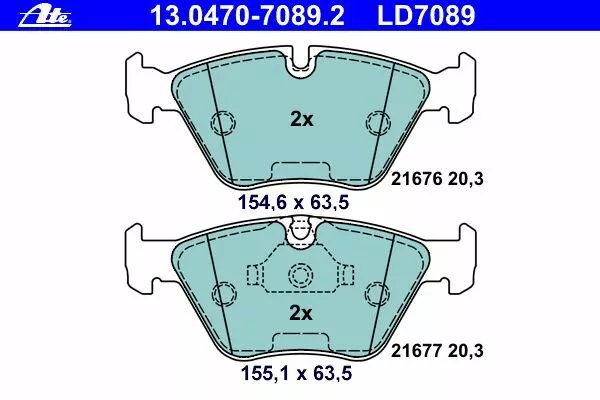 ATE PowerDisc BREMSSCHEIBEN + CERAMIC BELÄGE VORNE passend für BMW 5er E39 3