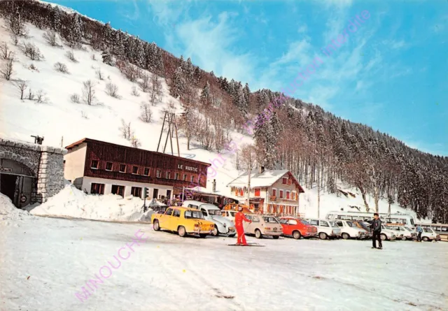CPM 26420 COL DE ROUSSET Winter Sports Station Restaurant LE RUSTIC Cars n2