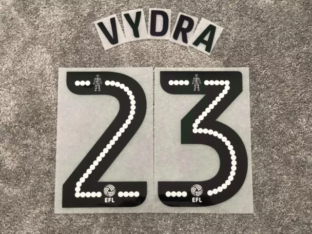 Derby County VYDRA 9 EFL Championship Shirt Name & Number Set 2016/17 - 2017/18