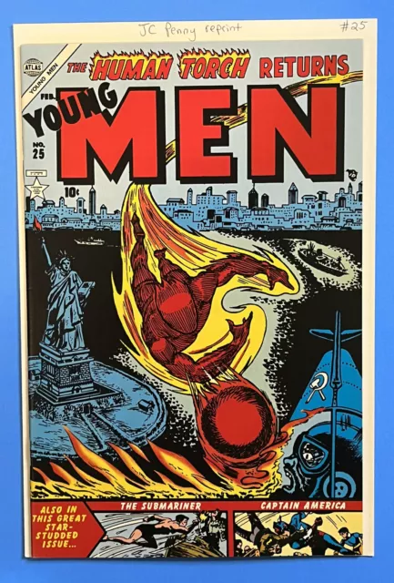 YOUNG MEN #25 Captain America (1994) JC Penny VARIANT Marvel Atlas Human Torch