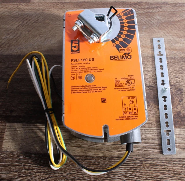 Belimo FSLF120US Spring Return Actuator On/Off Control HVAC Fire/Smoke Damper