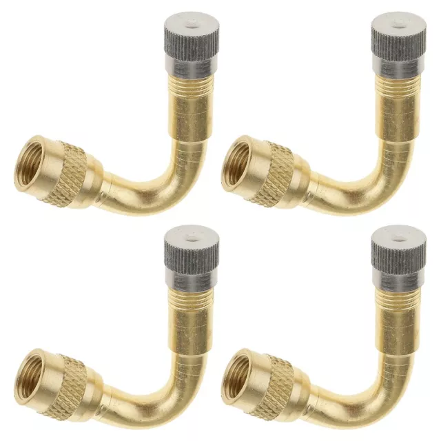 Versatile Brass Tyre Valve Extension Adapter for Car Truck Lorry Van Gold 4pcs