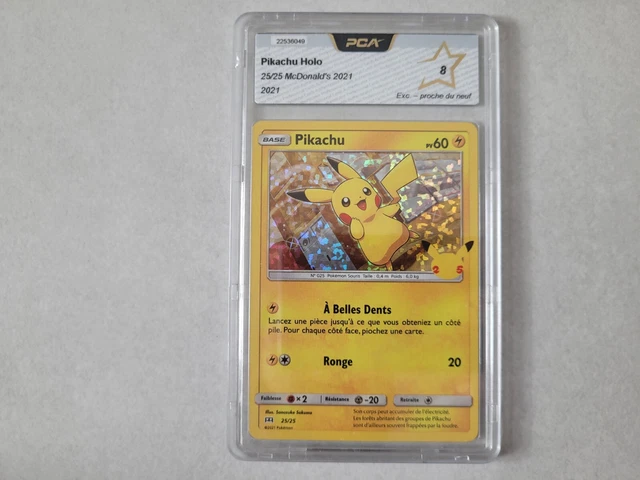 Carte Pokémon Pikachu 25/25 Holo 25 Ans - Non Gradée - État Moyen/Très Bon (Moderately Played)
