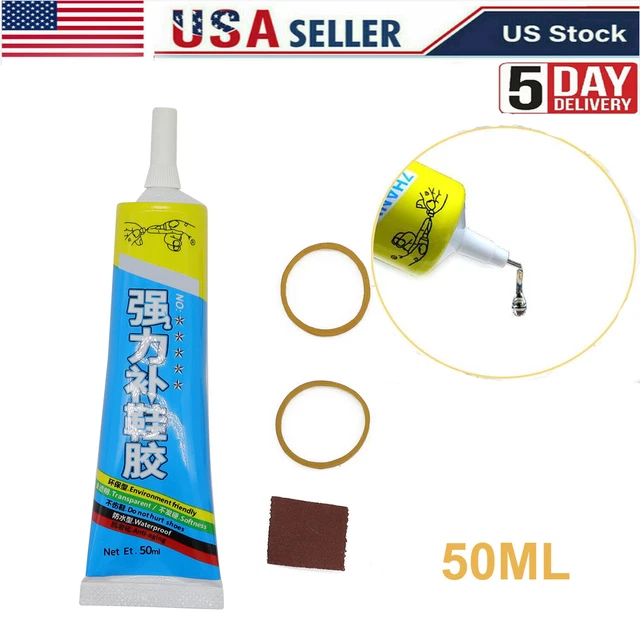 50ML Repair Shoes Glue Adhesive Clear For Leather Vinyl Rubber Cork Canvas Bag