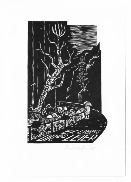 HORST MEYER: Exlibris für Dr. Leier