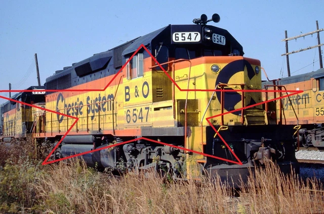 BO 6547 GP40 at Portsmouth Virginia November 1987 Original Kodachrome Slide