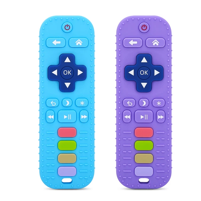 Baby Silicone Teething Toys Teeth Relief Soothing Toys Remote Control Shape