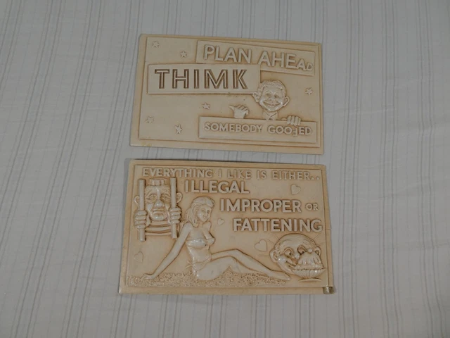 RARE VTG 3D Embossed Mad Magazine Alfred E Neuman Post Cards 1958? U3
