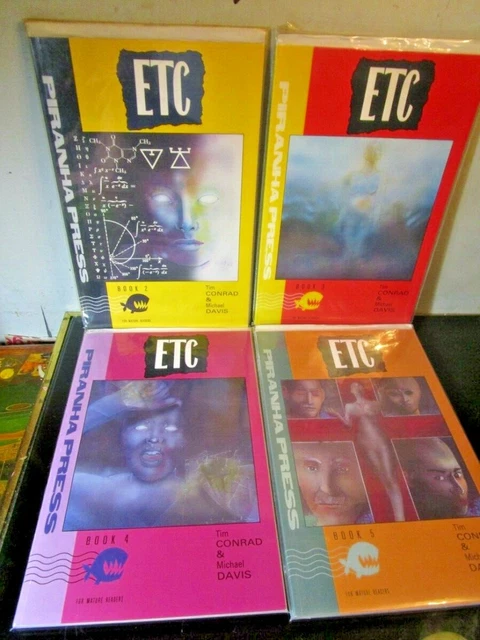 ETC Book 2 3 4 LOT Mini Piranha Press Indy Conrad Davis 1989 DC Comics BAGGED BO
