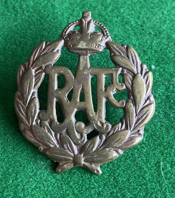 WW2 RAF ROYAL Air Force Brass Cap /Beret Badge Kings Crown With Lugs £3 ...