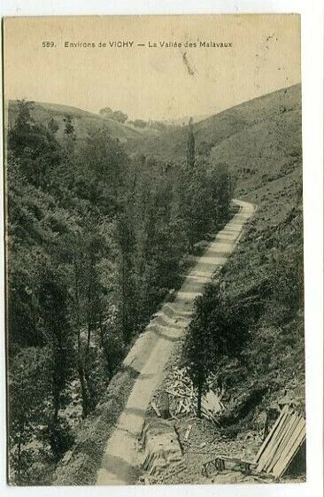 D16558 Environs de Vichy La Vallée des Malavaux Postcard France 1913